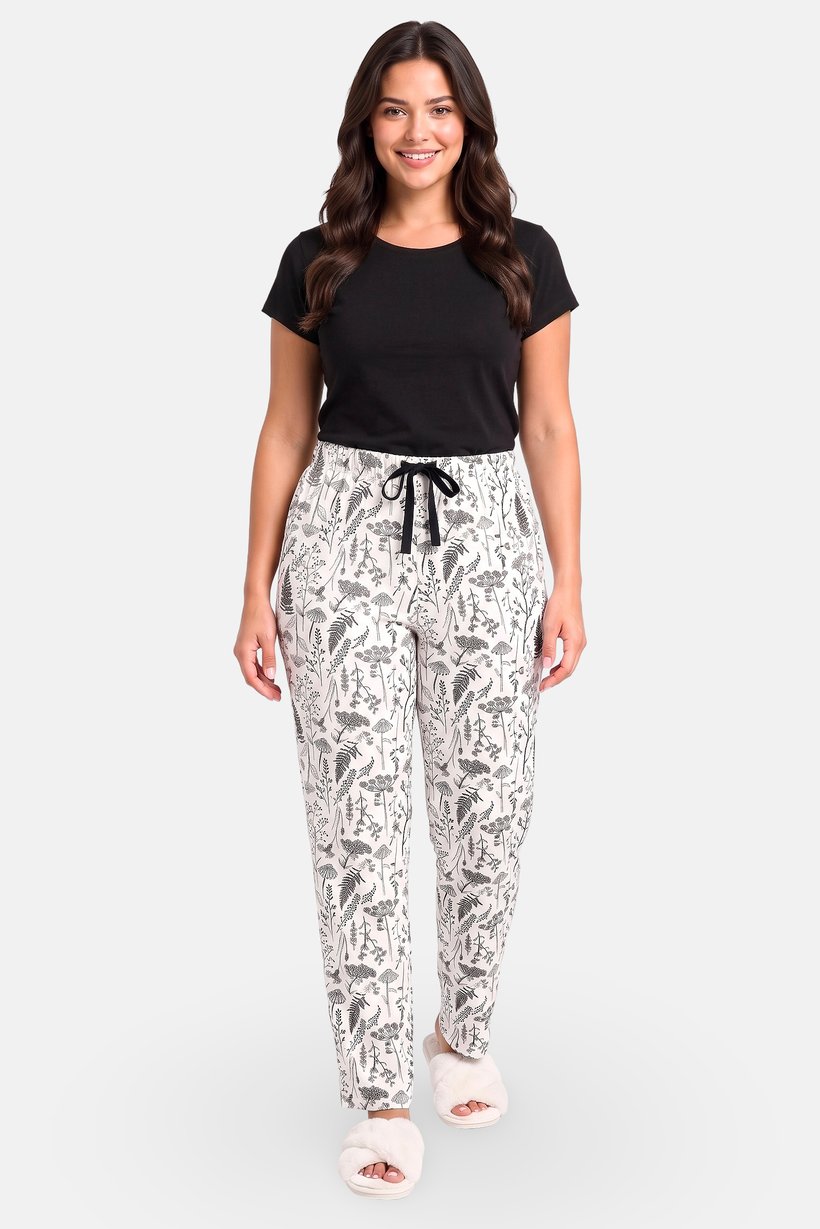 Women 2 Pieces Floral Print Top And Bottom Pajama Set, Multicolor