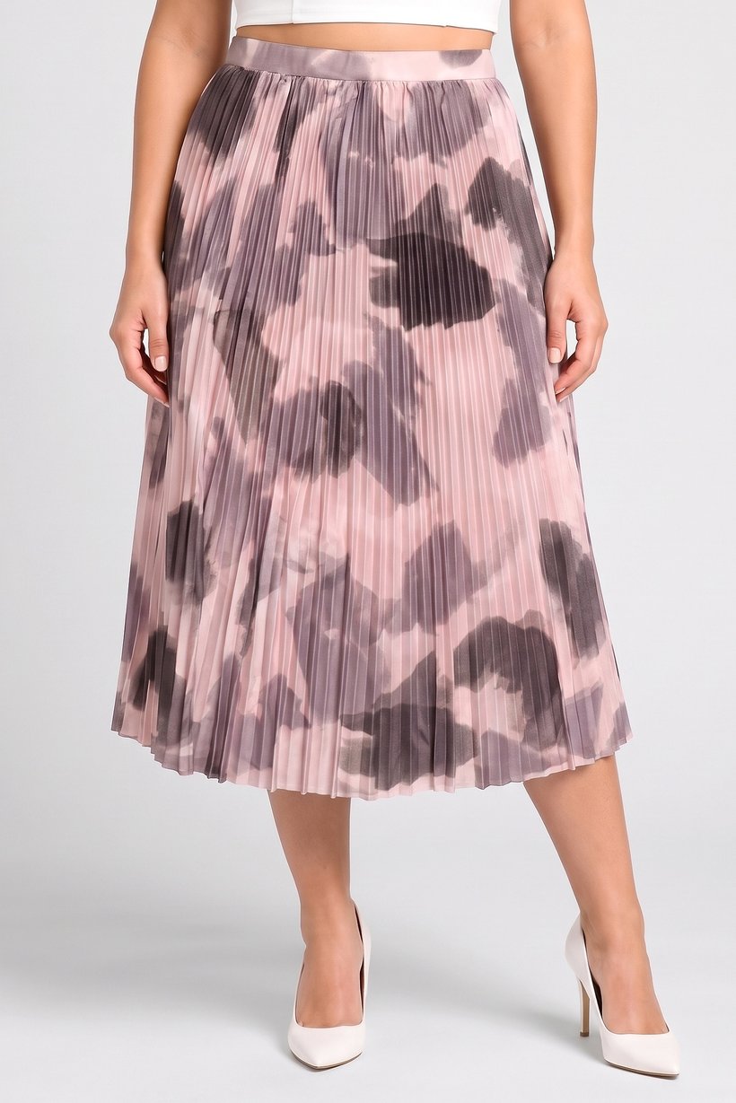 Women Camouflage Midi Skirts, Multicolor