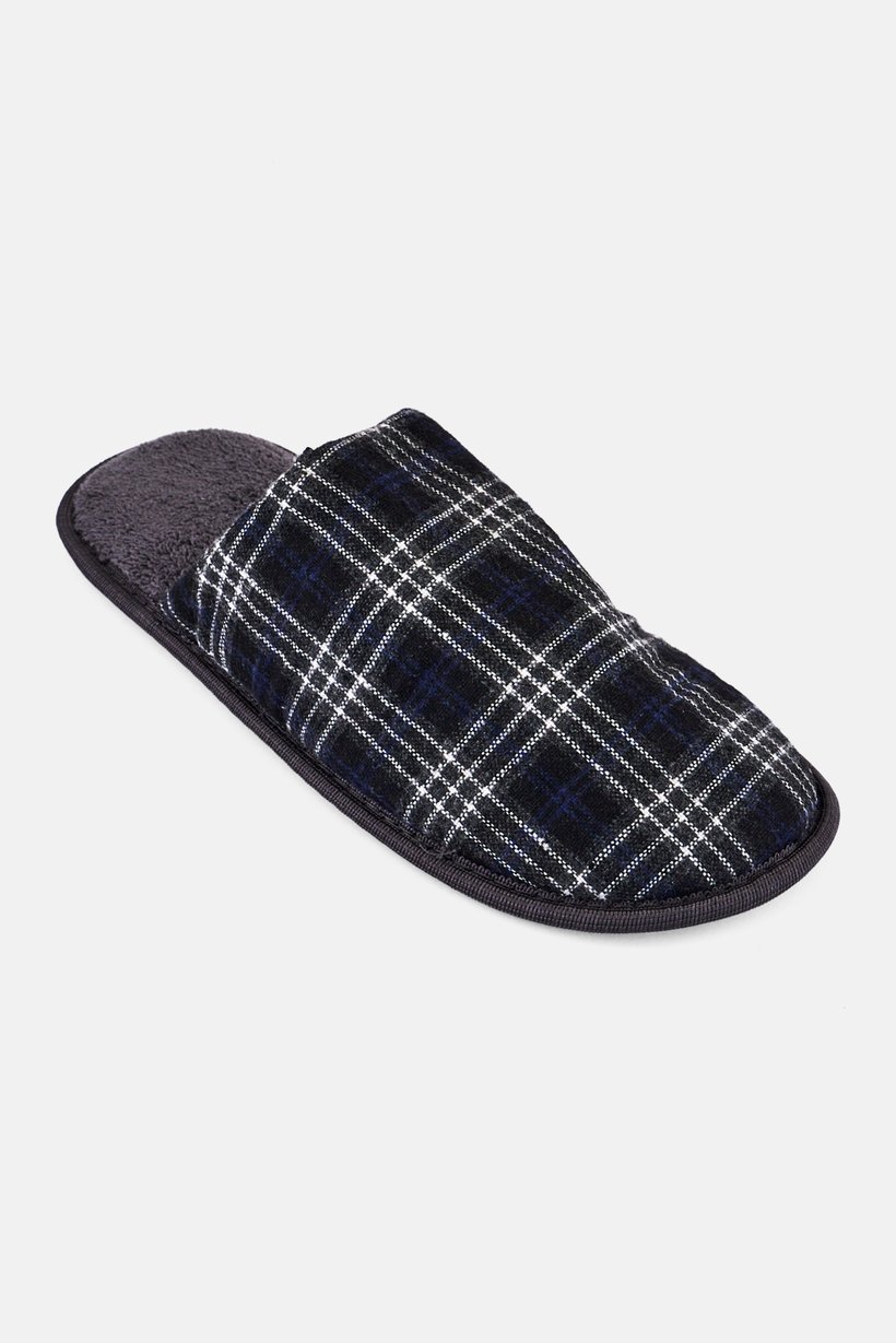 Men Plaid Slip On Home Slippers, Multicolor