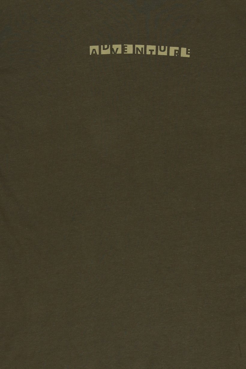 Men Crew Neck Short Sleeve Graphic T-Shirt, Dark Olive