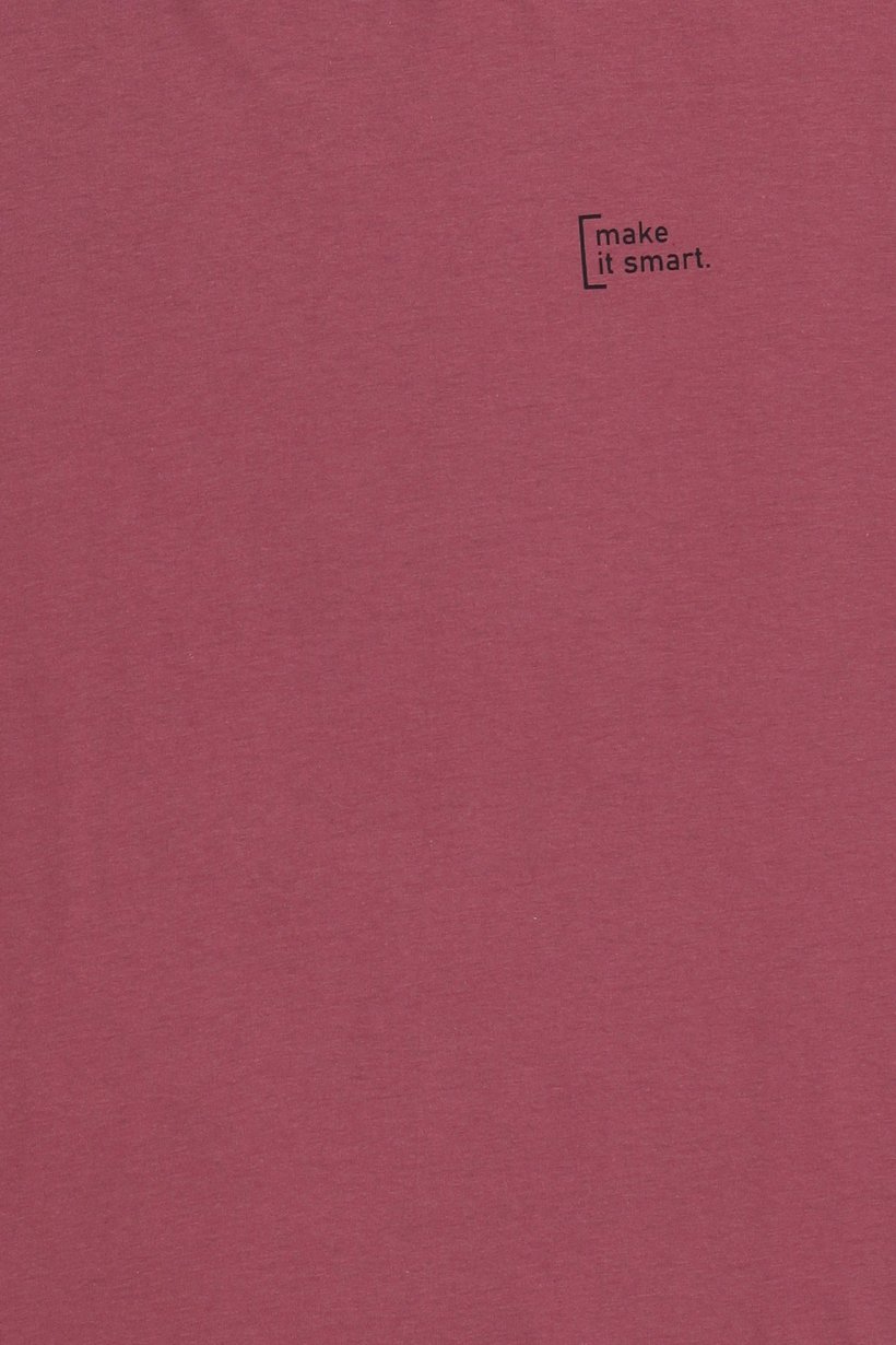 Men Round Neck Short Sleeve Graphic Print T-Shirt, Old Rose