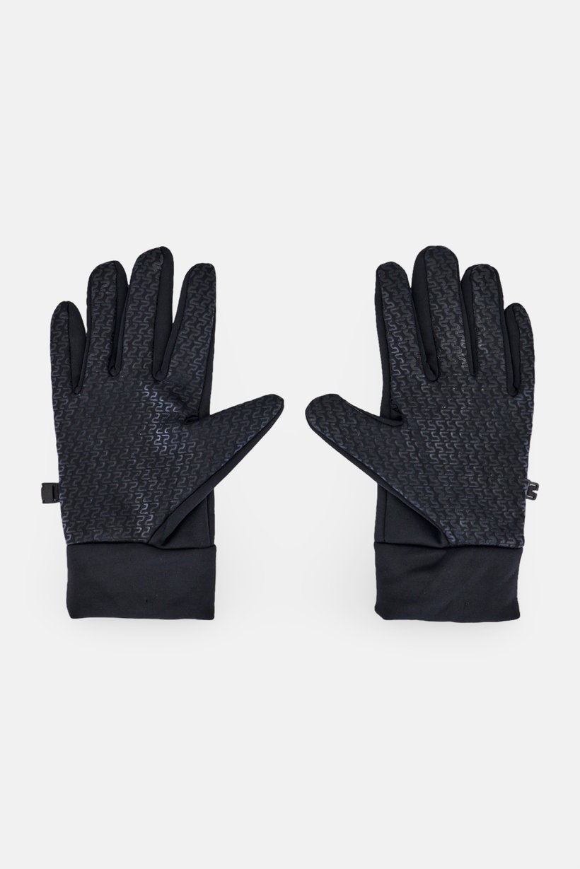 Men 1 Pair Graphic Print Gloves, Black