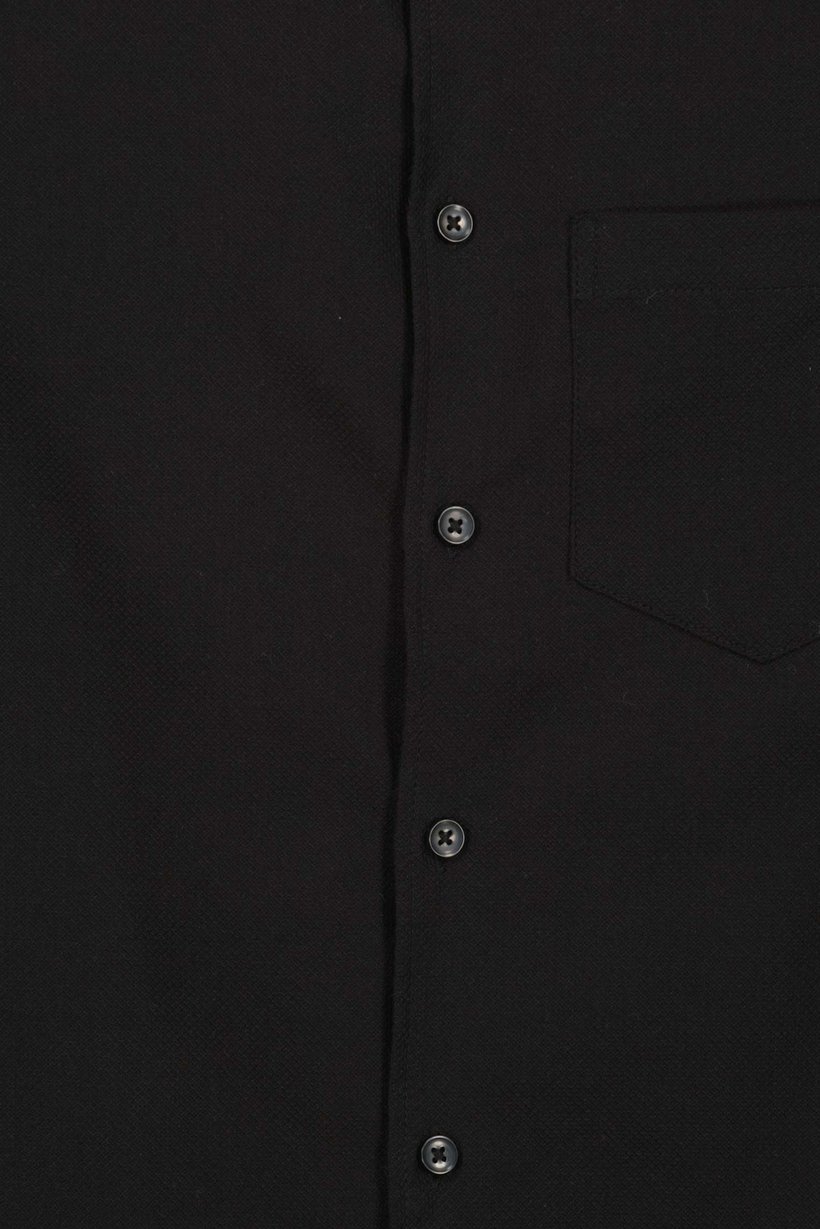 Men Regular Fit Long Sleeve Solid Casual Shirt, Black