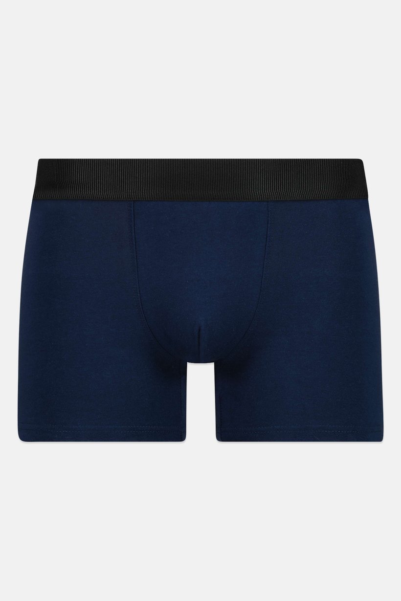 Men 3 Pieces Solid Long Trunks, Multicolor