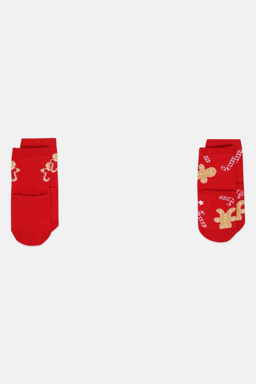 Toddlers Boy 2 Pairs Graphic Print Crew Socks, Multicolor