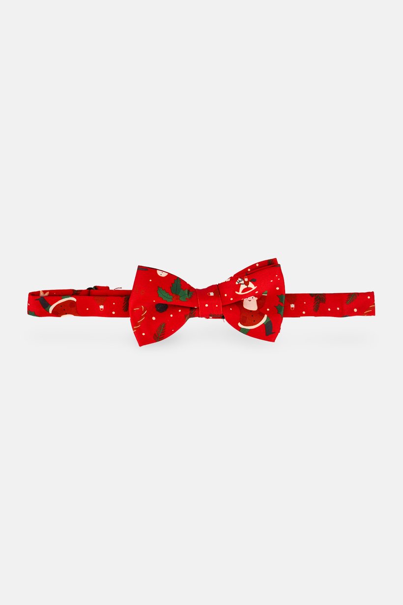 Kids Girl 1 Pc Graphic Print Bow Tie, Red