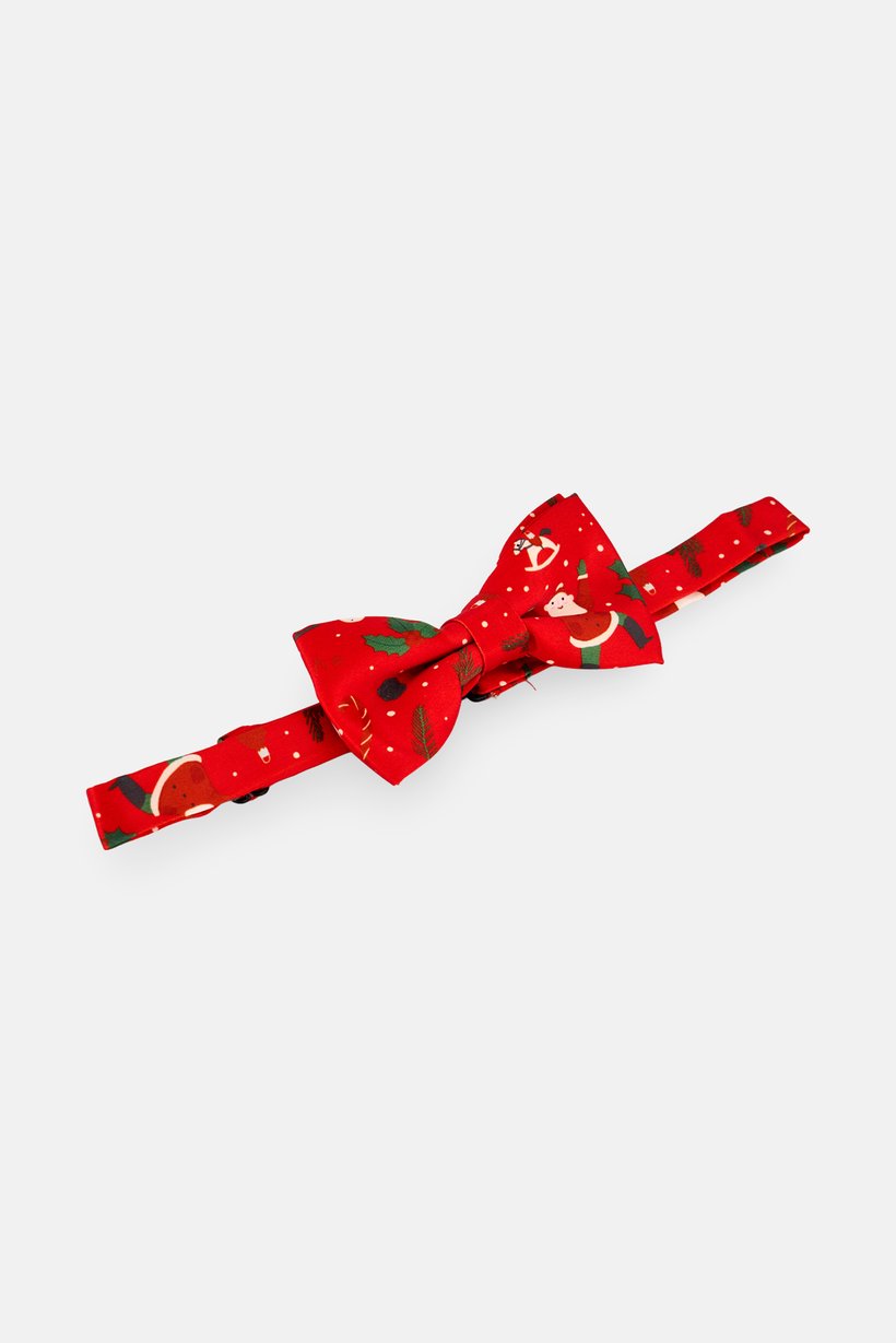 Kids Girl 1 Pc Graphic Print Bow Tie, Red