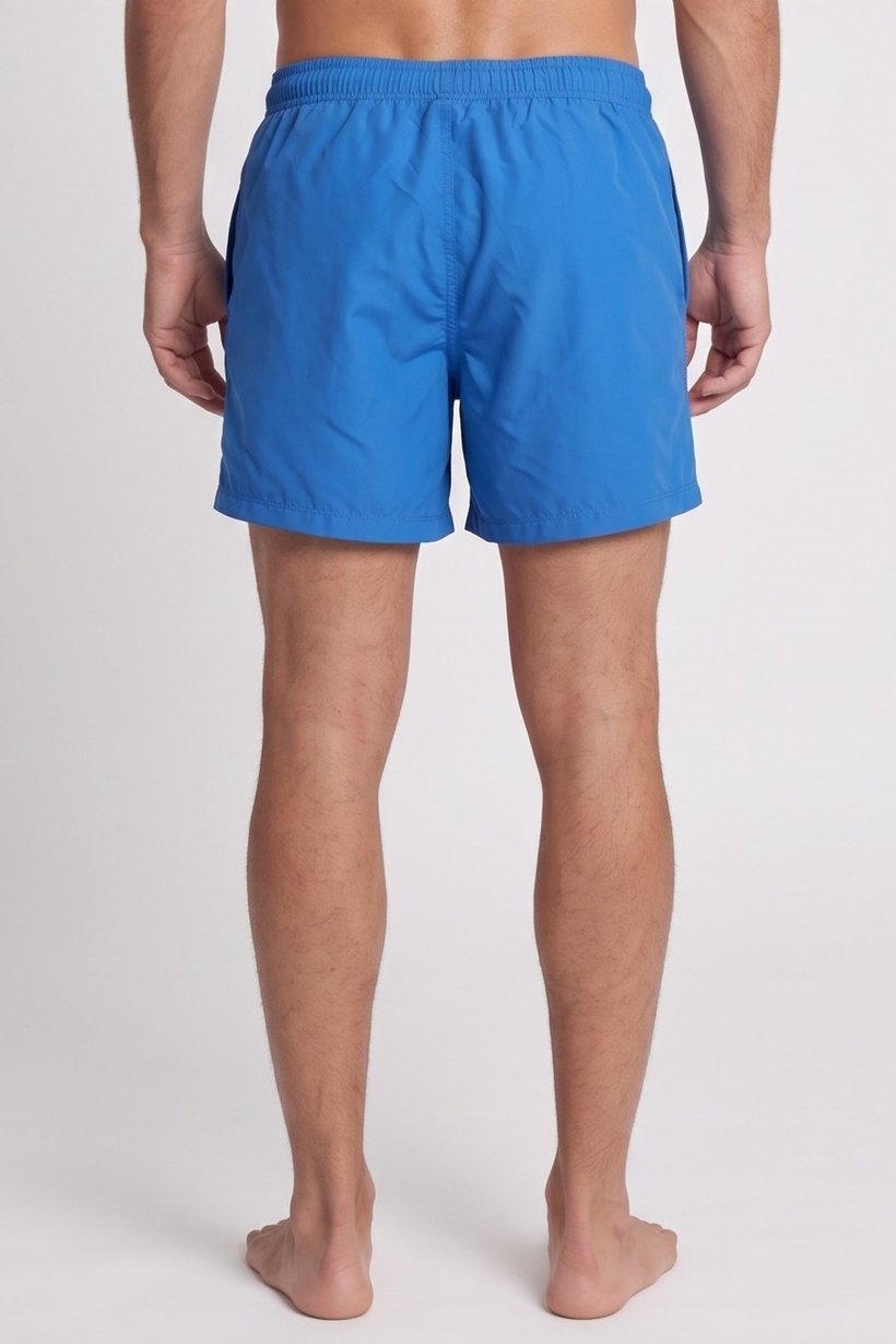 Men Solid Board Shorts, Blue