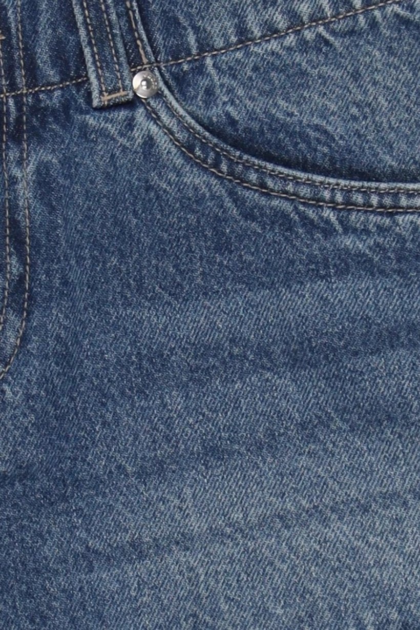 Women Washed Denim Shorts, Blue