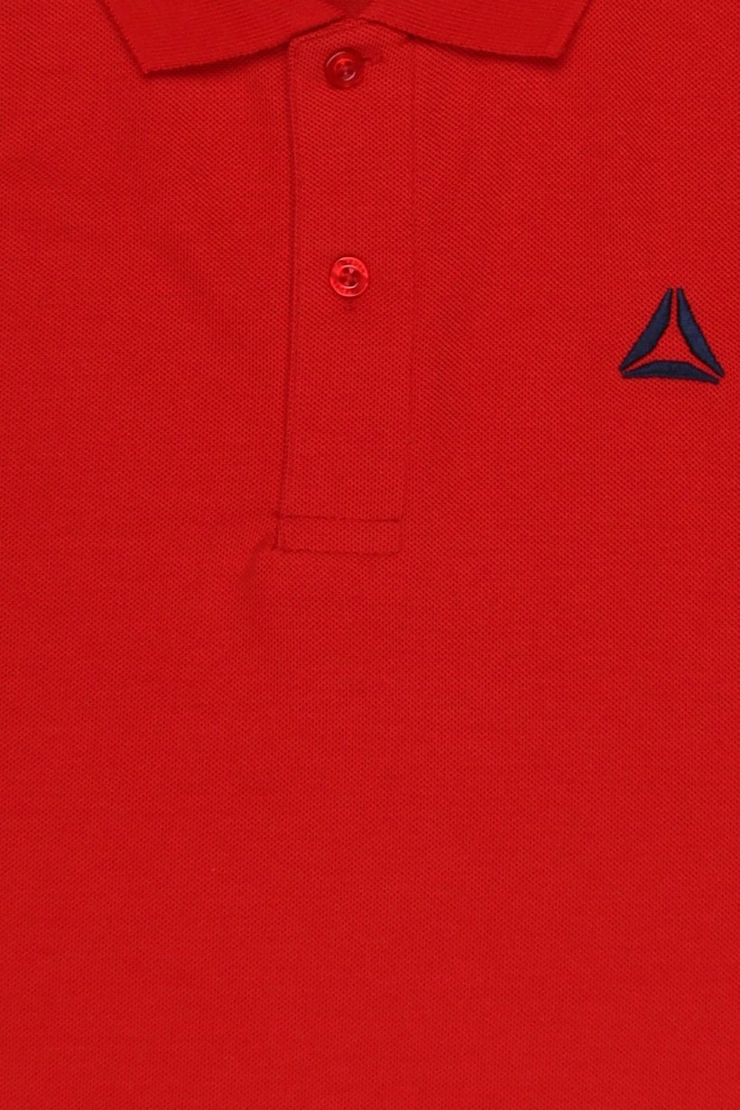 Men Sportswear Fit Short Sleeve Outdoor Polo Shirt, Red