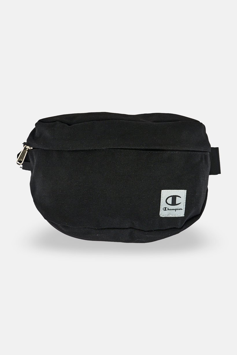 Men Brand Logo Fanny Bag, Black