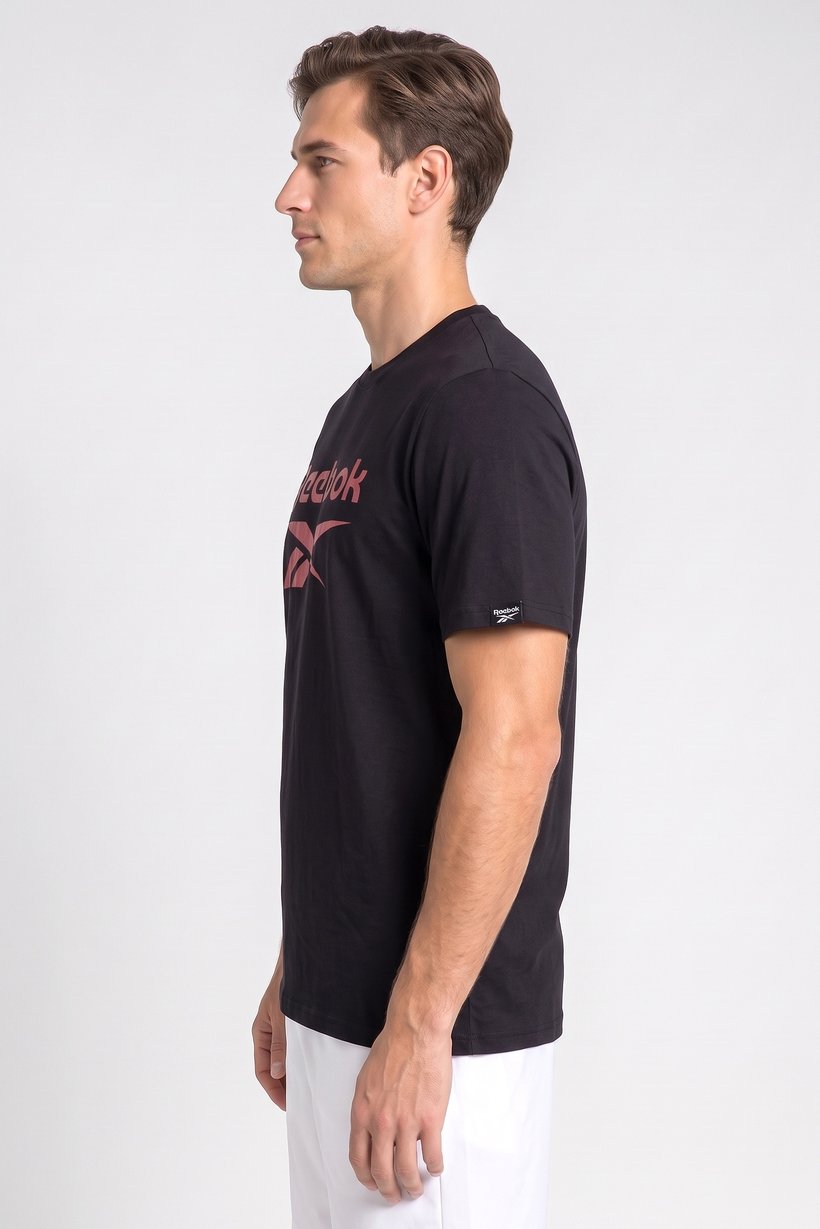 Men Sportswear Fit Short Sleeve Outdoor T-Shirt, Black