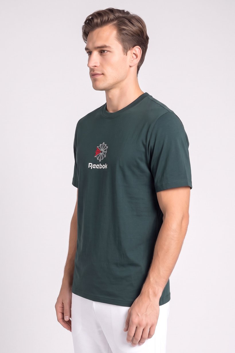 Men Sportswear Fit Short Sleeve Outdoor T-Shirt, Dark Green