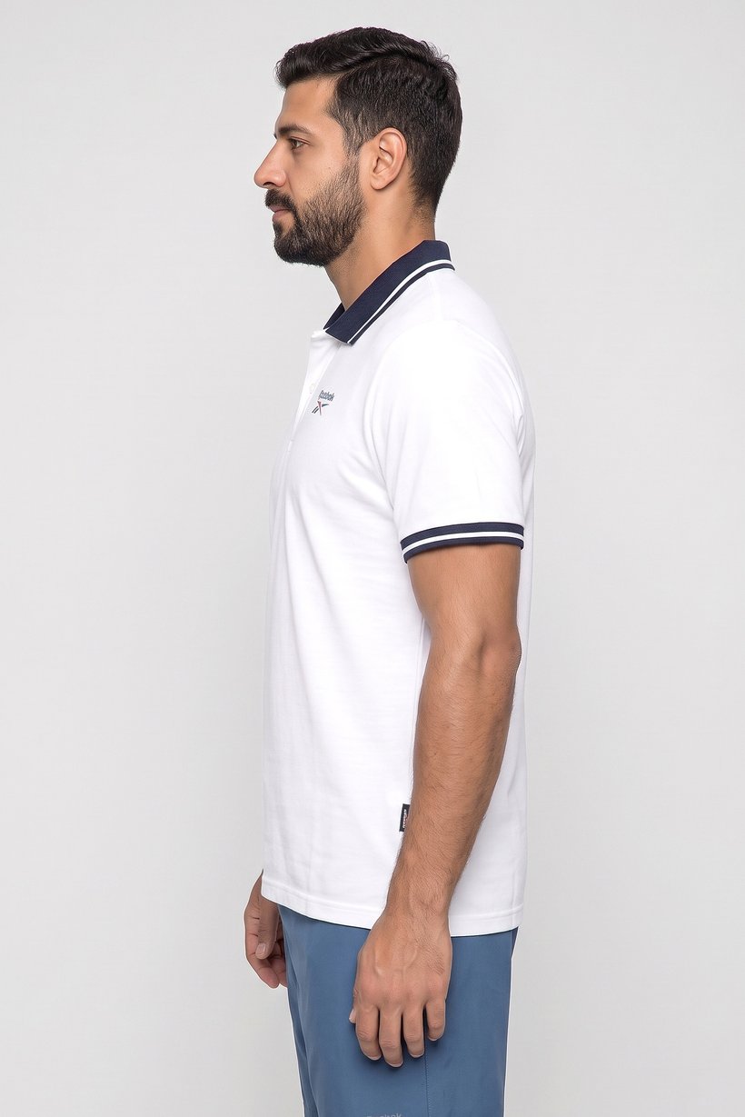 Men Sportswear Fit Short Sleeve Outdoor Polo Shirt, White