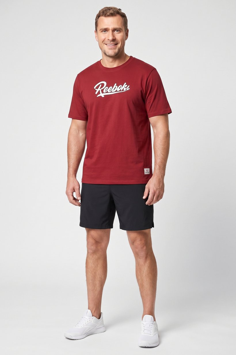 Men Sportswear Fit Short Sleeve Outdoor T-Shirt, Dark Red
