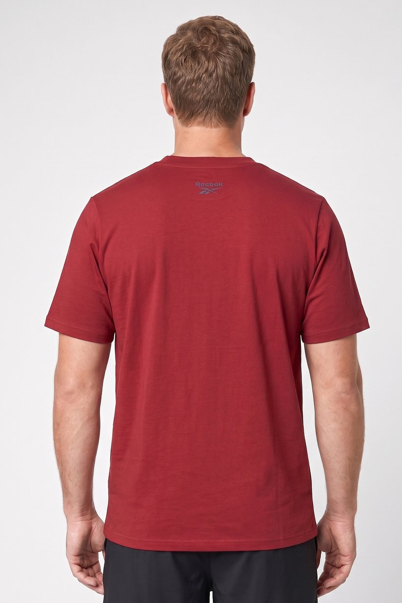 Men Sportswear Fit Short Sleeve Outdoor T-Shirt, Dark Red