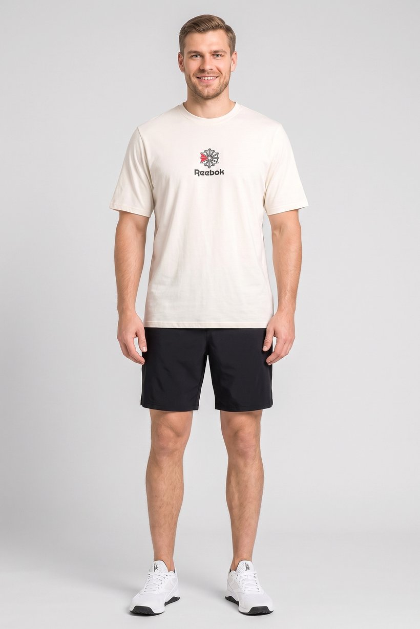 Men Sportswear Fit Short Sleeve Outdoor T-Shirt, Beige