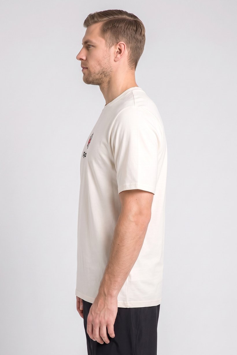 Men Sportswear Fit Short Sleeve Outdoor T-Shirt, Beige