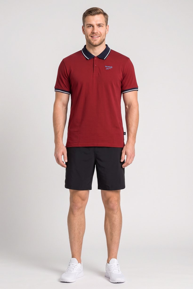 Men Sportswear Fit Short Sleeve Outdoor Polo Shirt, Maroon