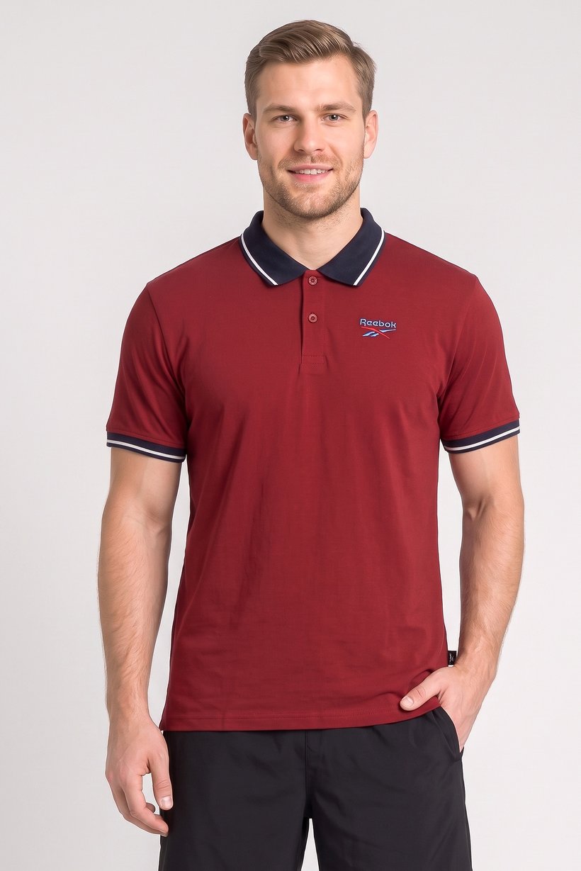 Men Sportswear Fit Short Sleeve Outdoor Polo Shirt, Maroon