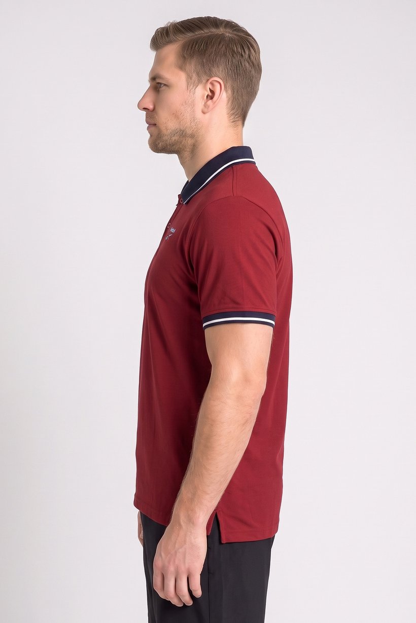 Men Sportswear Fit Short Sleeve Outdoor Polo Shirt, Maroon