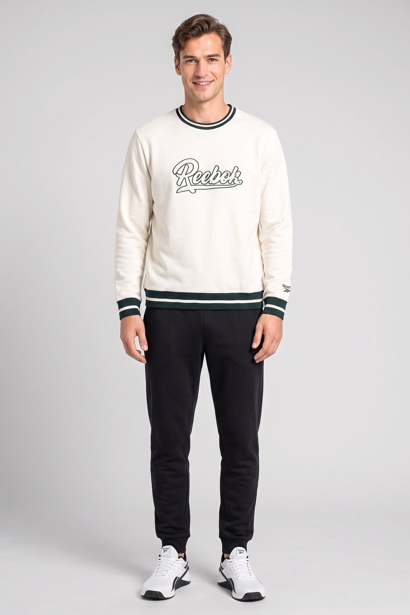 Men Sportswear Fit Long Sleeve Outdoor Sweatshirt, Beige