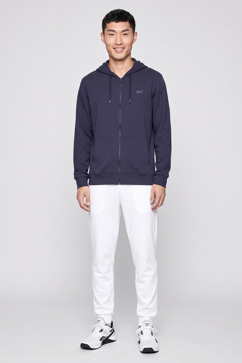 Men Sportswear Fit Long Sleeve Outdoor Hoodie, Navy