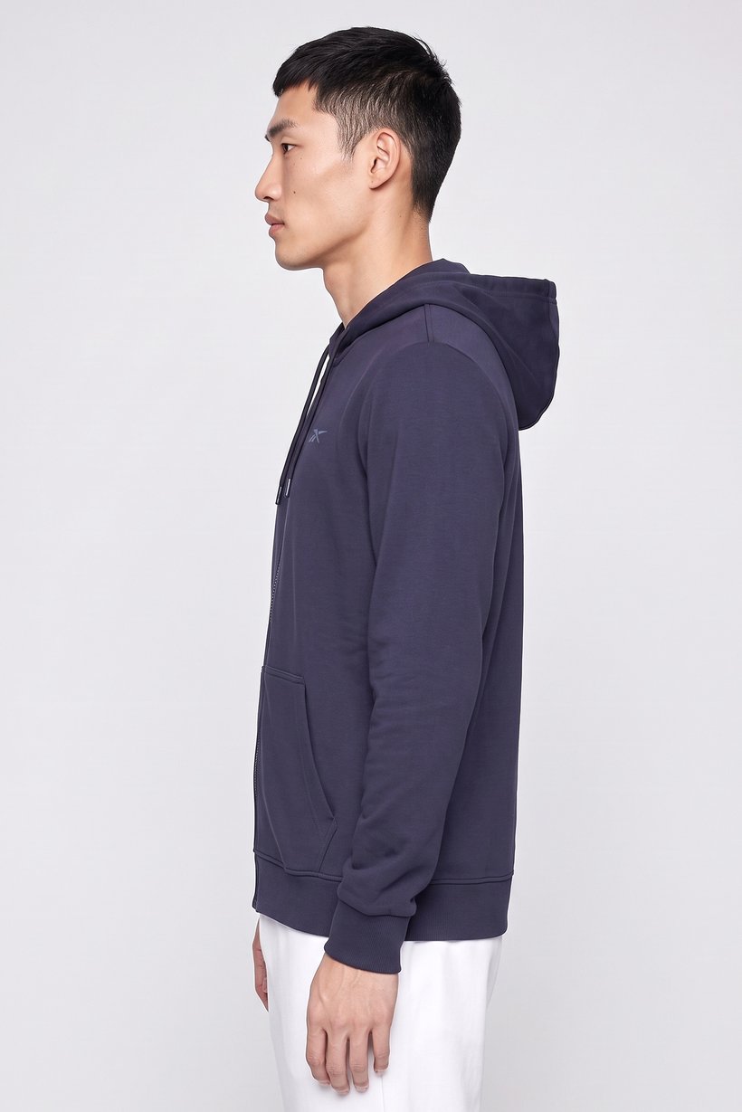 Men Sportswear Fit Long Sleeve Outdoor Hoodie, Navy