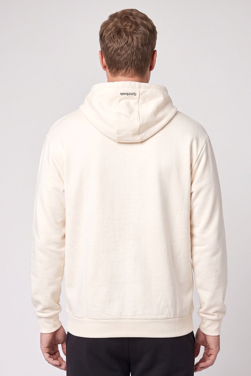 Men Sportswear Fit Long Sleeve Outdoor Hoodie, Light Beige