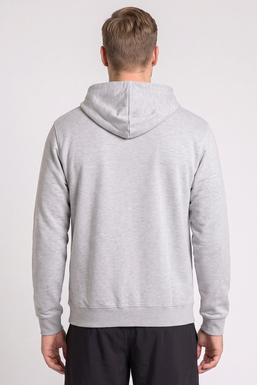 Men Sportswear Fit Long Sleeve Outdoor Hoodie, Light Grey