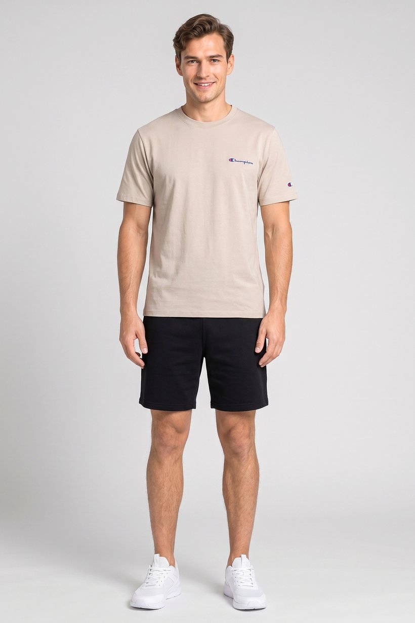 Men Sportswear Fit Short Sleeve Outdoor T-Shirt, Beige