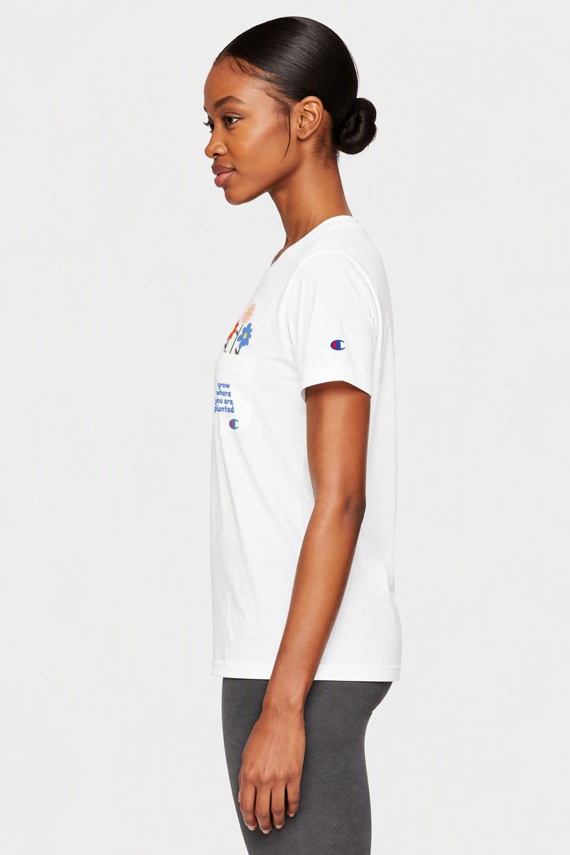 Women Sportswear Fit Short Sleeve Outdoor T-Shirt, White