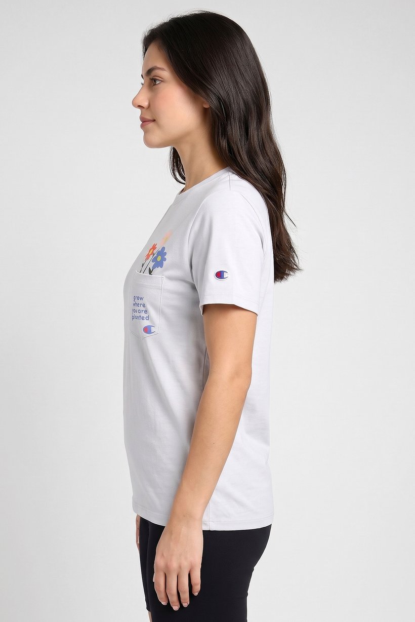 Women Sportswear Fit Short Sleeve Outdoor T-Shirt, Light Grey