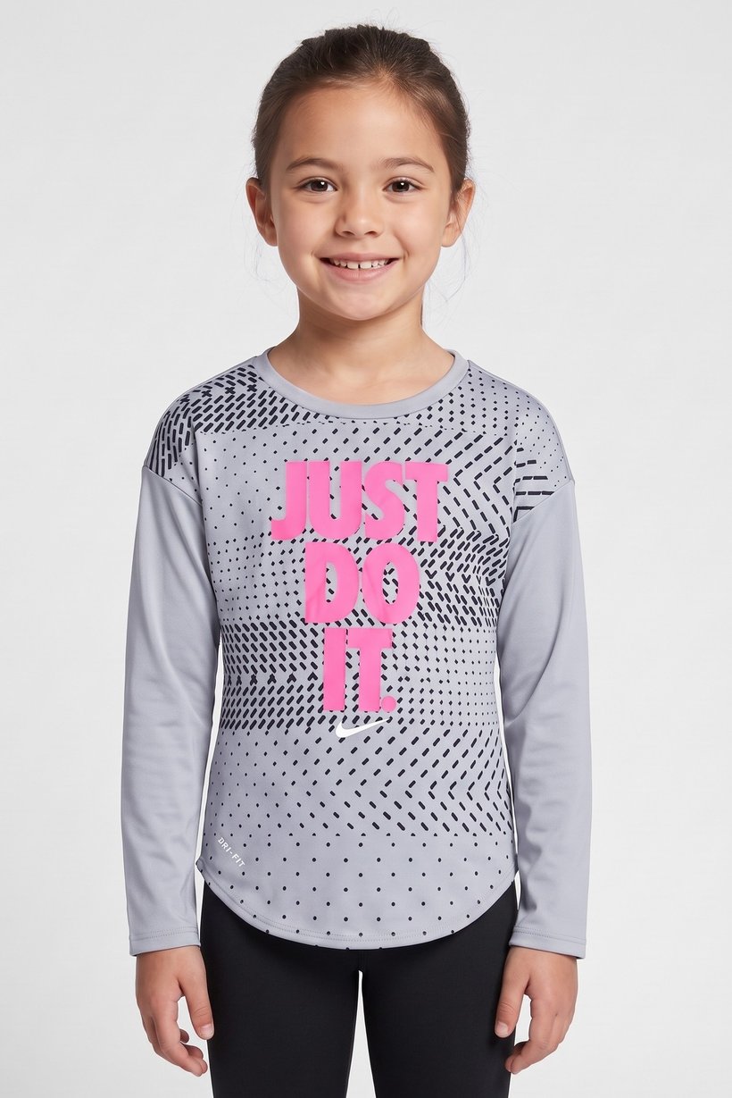 Kids Girl Sportswear Fit Long Sleeve Training Top, Multicolor