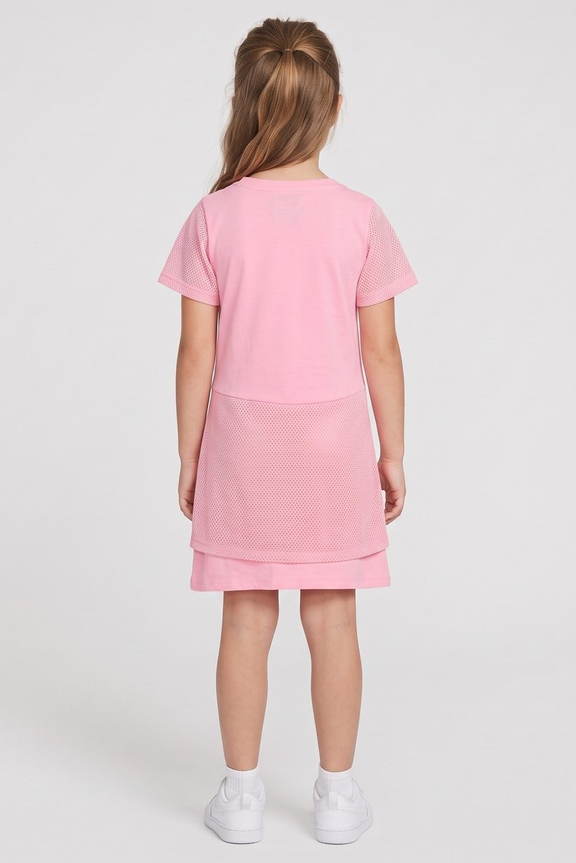 Kids Girl Sportswear Fit Short Sleeve Training Dress, Pink