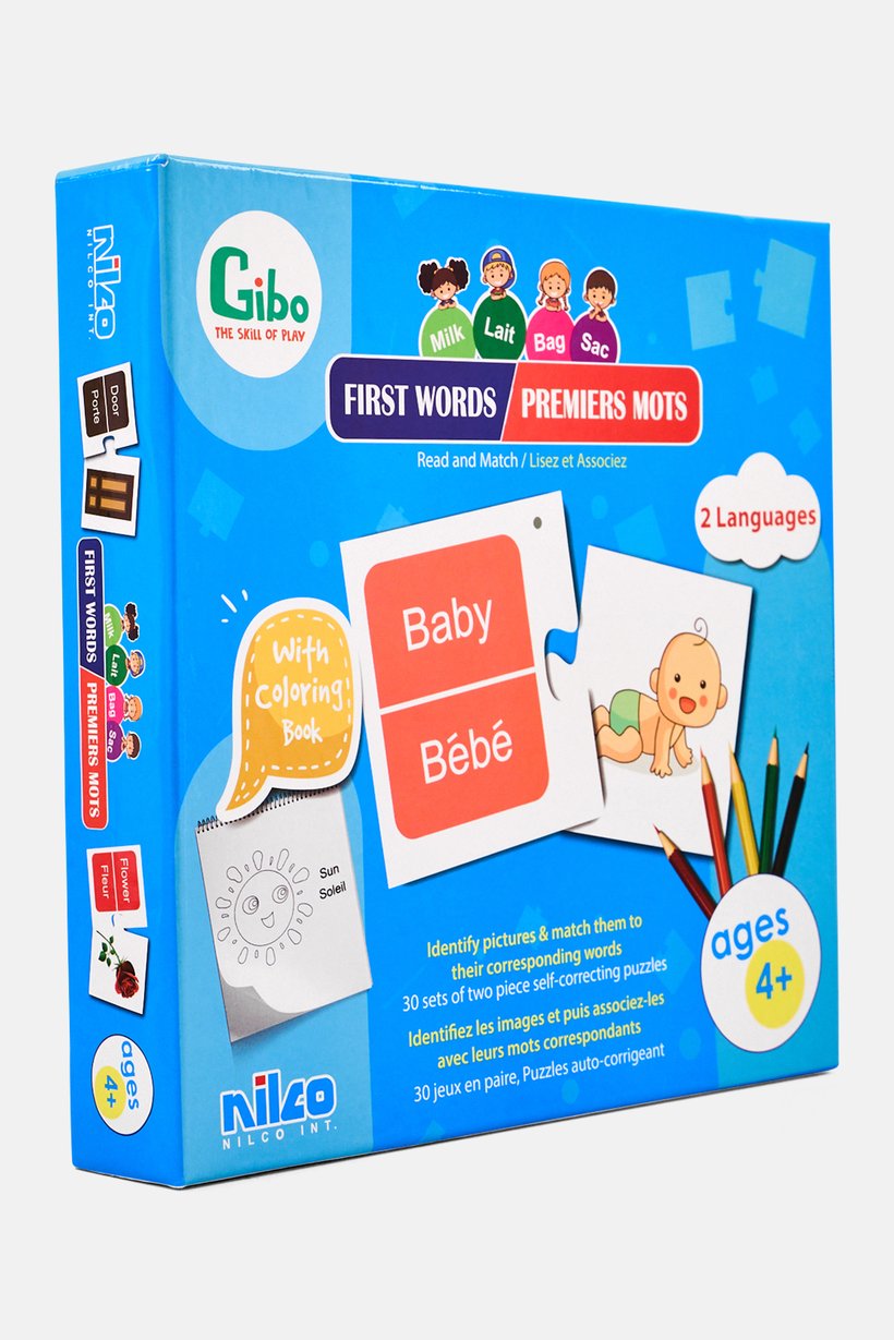 60 Pieces Learning Kit English and French Words
