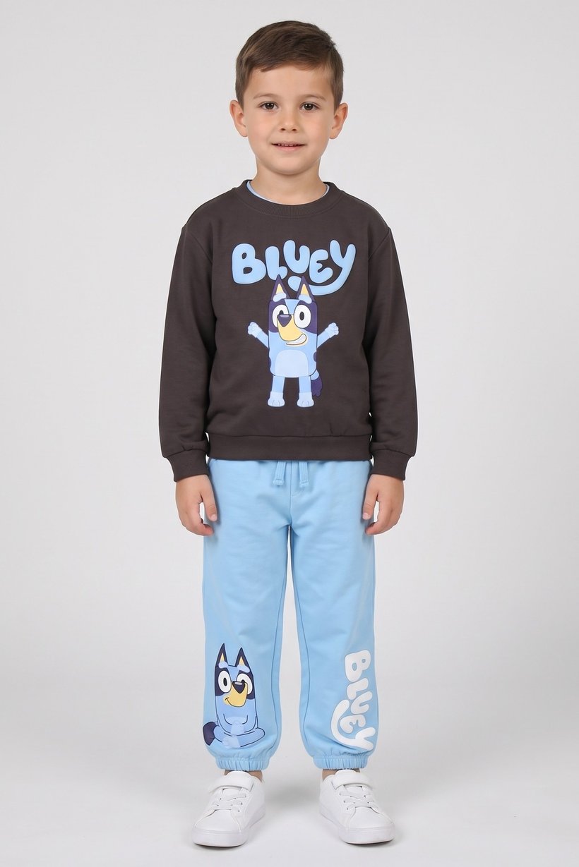 Kids Boy 2 Pcs Graphic Print Long Sleeve Sweashirt And Jogger Set, Multicolor