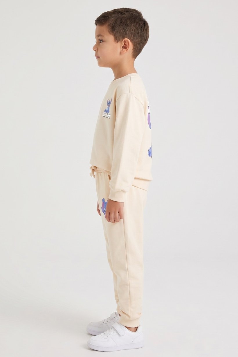 Disney x Lilo Stitch Kids Boy 2 Pieces Graphic Print Sweatshirt And Sweatpants Set, Multicolor