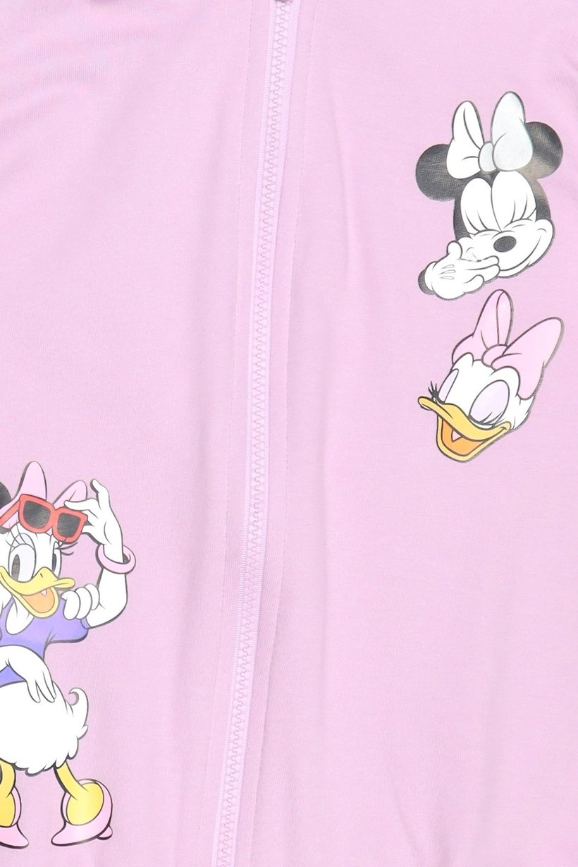 Mickey And Friends Kids Girl Graphic Print Long Sleeve Hoodie, Purple