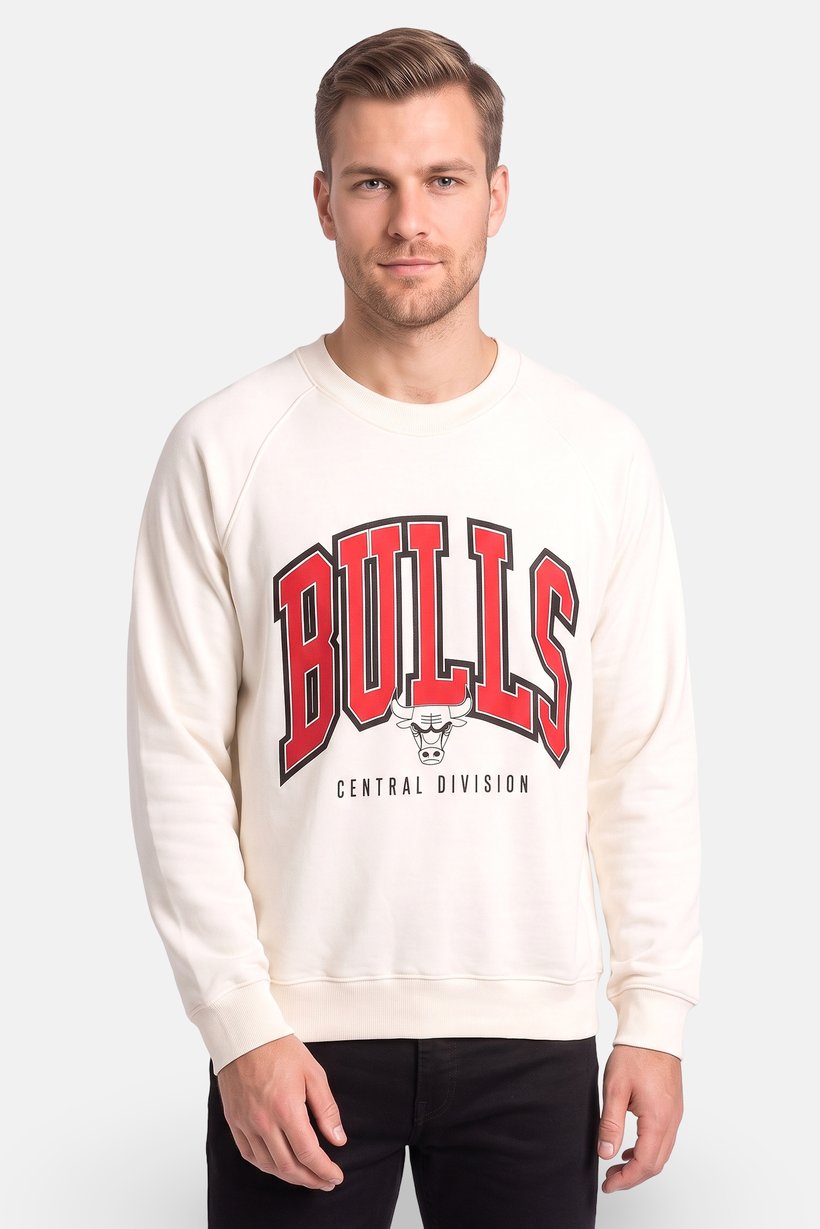 Men Sportswear Fit Long Sleeve Outdoor Sweatshirt, Off White