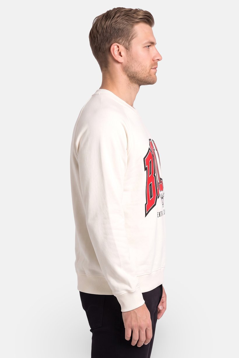 Men Sportswear Fit Long Sleeve Outdoor Sweatshirt, Off White
