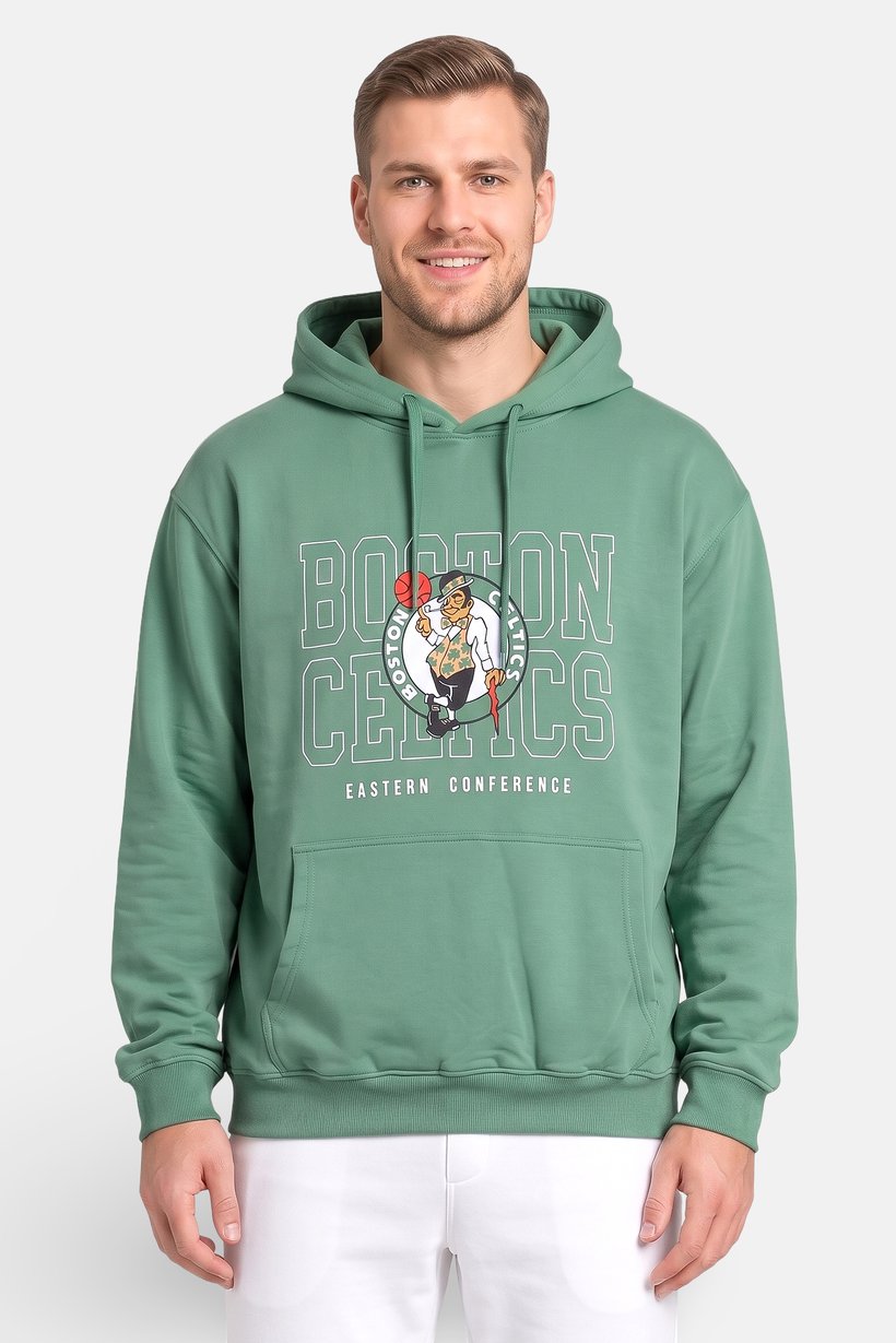 Men Sportswear Fit Long Sleeve Basketball Hoodie, Green