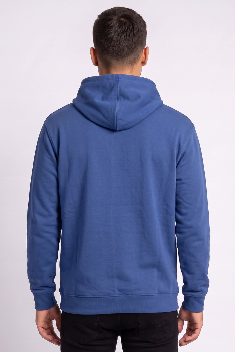 Men Sportswear Fit Long Sleeve Outdoor Hoodie, Navy