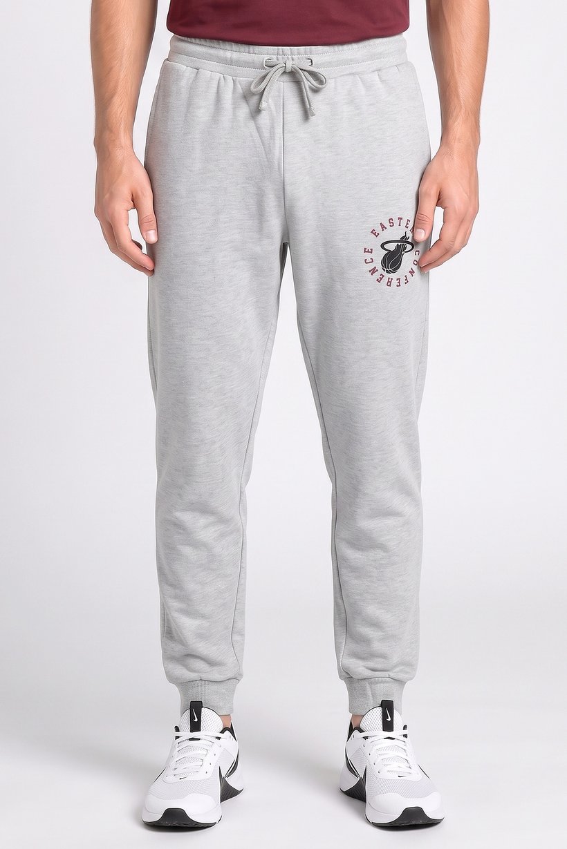 Men Sportswear Fit Drawstring Outdoor Track Pants, Grey
