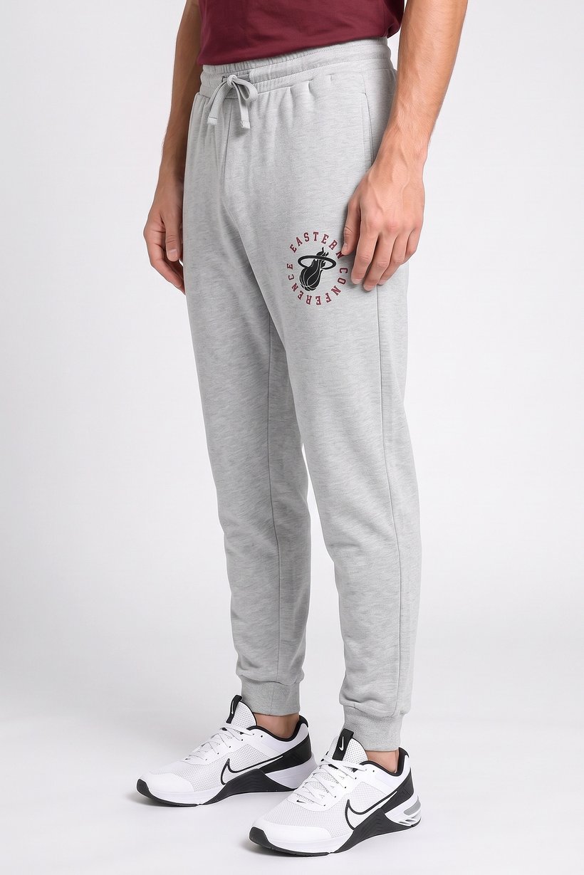 Men Sportswear Fit Drawstring Outdoor Track Pants, Grey