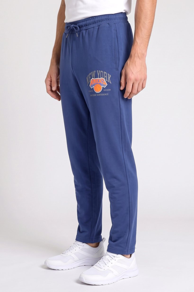 Men Sportswear Fit Outdoor Sweatpants, Navy Blue
