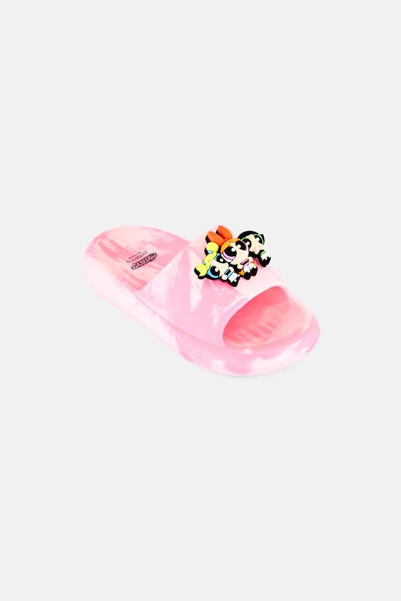 Kids Girl The Powerpuff Girls Slip On Slides, Pink