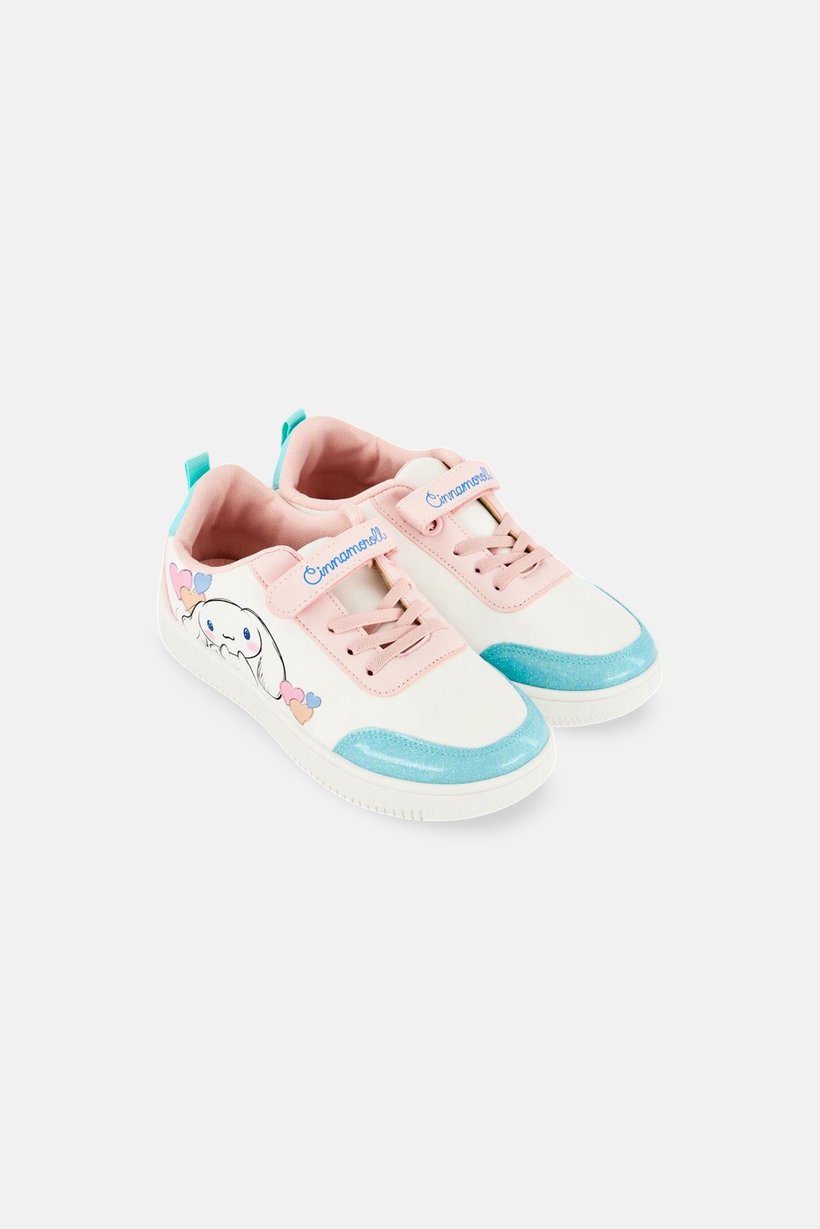 Kids Girl Cinnamoroll Velcro Closure Casual Shoes,Multicolor