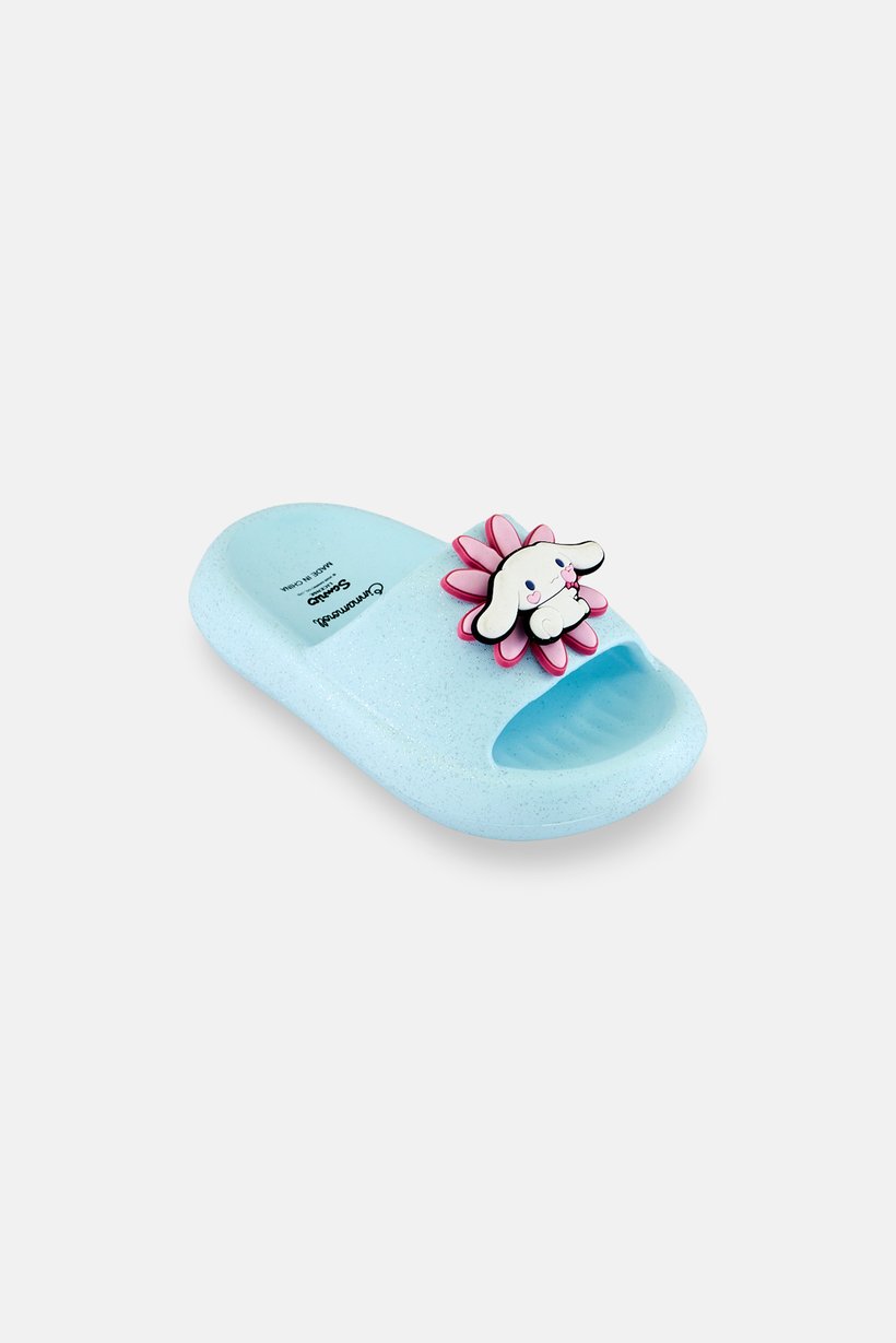 Toddlers Girl Sanrio Slip On Slides, Light Turquoise