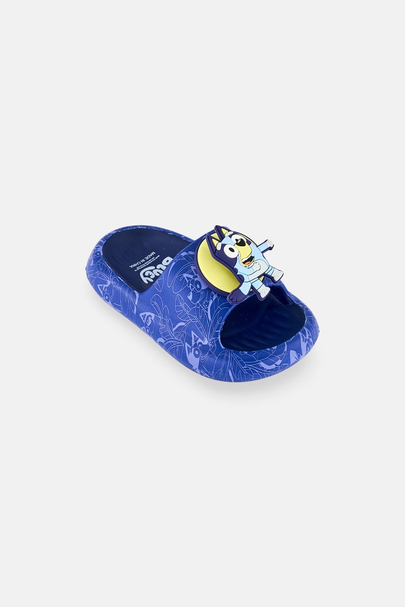 Toddlers Boy Bluey Slip On Slides, Blue